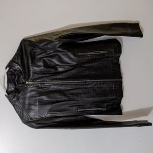 Faux leather black jacket